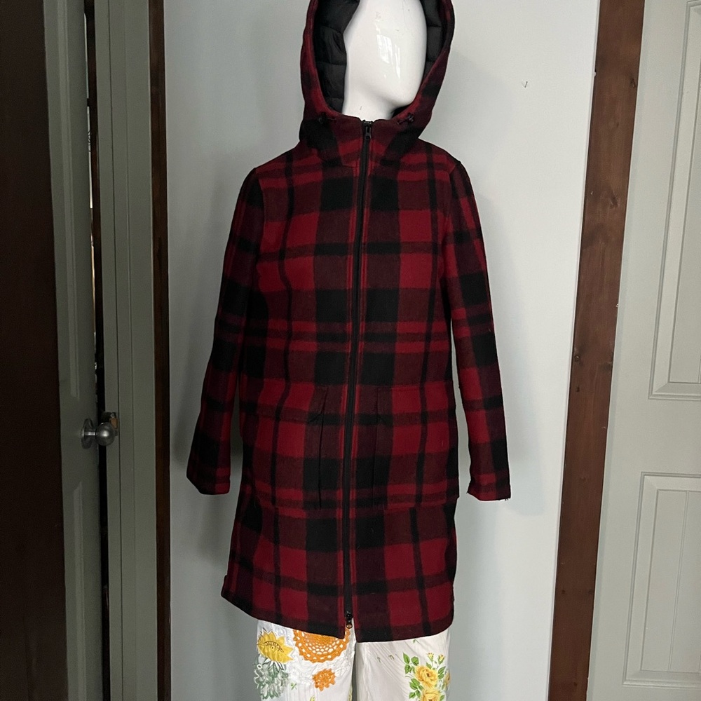 CHARLIE B Red and Black Plaid Jacket